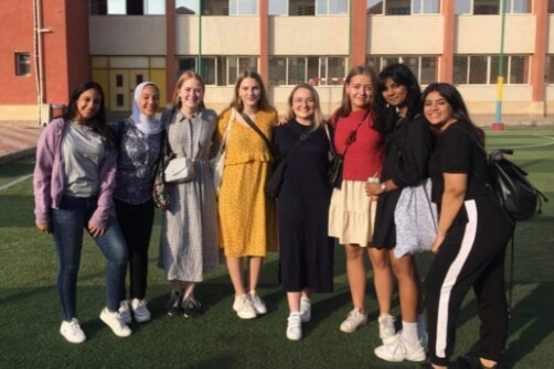 Elever fra Vejen Gymnasium på studietur